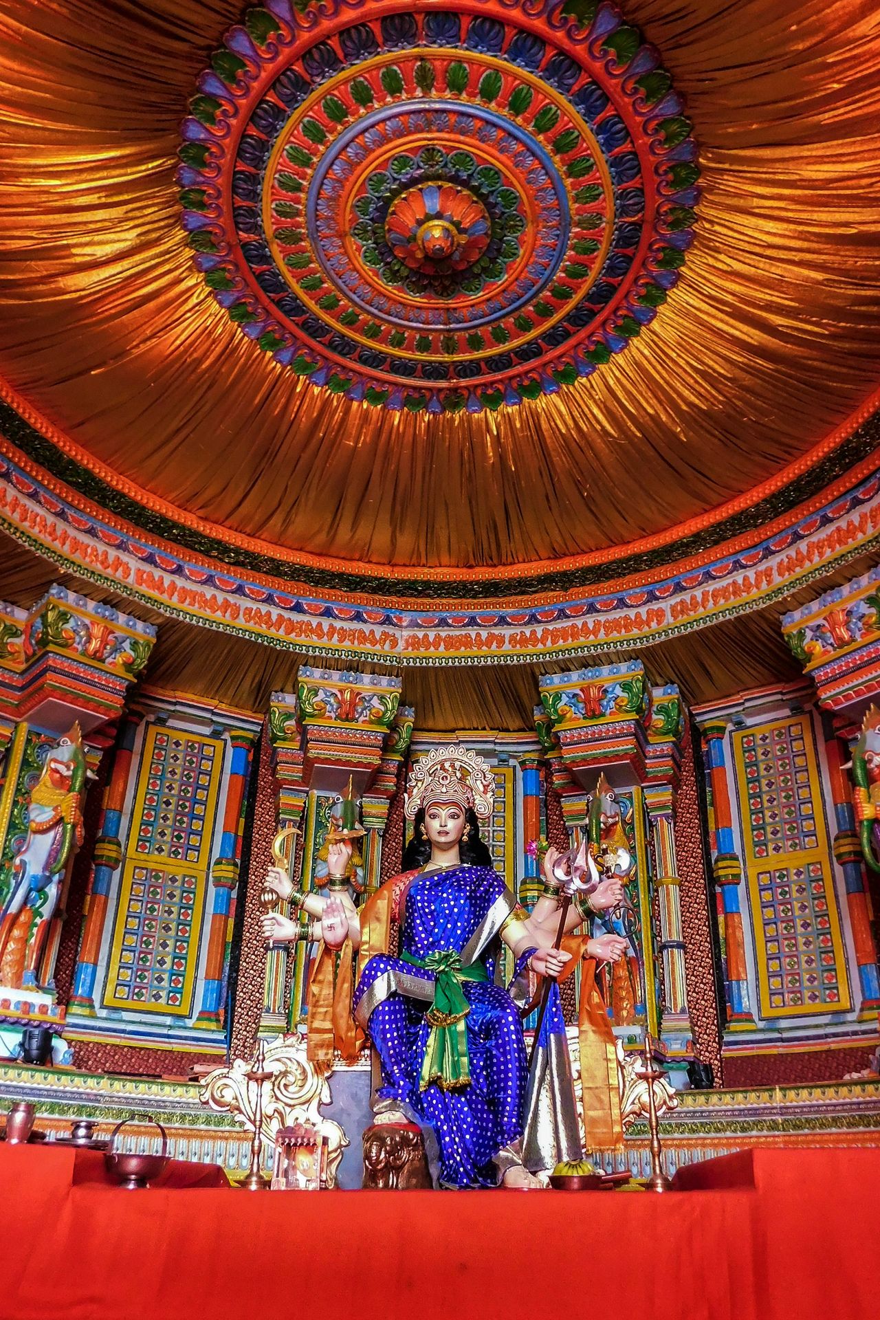 gold and red cathedral interior